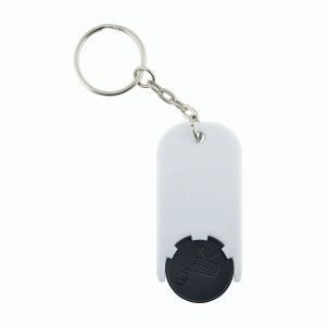 Porte-cl s en plastique avec jeton pour le chariot (2,8 x 6 x0,4 cm) 23