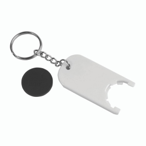 Porte-cl s en plastique avec jeton pour le chariot (2,8 x 6 x0,4 cm) 24