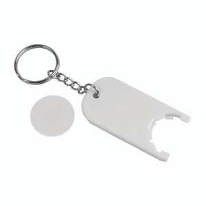 Porte-cl s en plastique avec jeton pour le chariot (2,8 x 6 x0,4 cm) 26