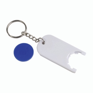 Porte-cl s en plastique avec jeton pour le chariot (2,8 x 6 x0,4 cm) 13