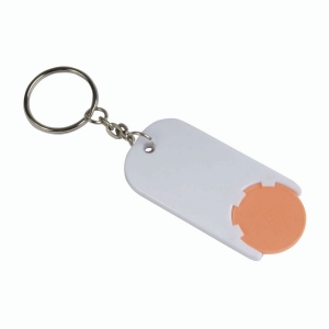 Porte-cl s en plastique avec jeton pour le chariot (2,8 x 6 x0,4 cm) 4