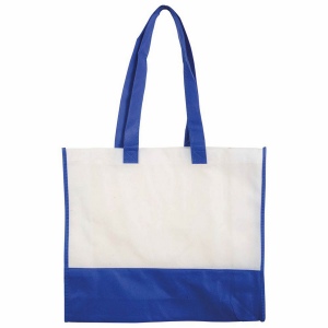 Shopper avec soufflet en TNT 80 g/m2, anses longues 8