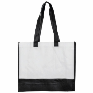 Shopper avec soufflet en TNT 80 g/m2, anses longues 18