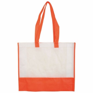 Shopper avec soufflet en TNT 80 g/m2, anses longues 10