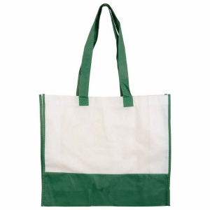 Shopper avec soufflet en TNT 80 g/m2, anses longues 14