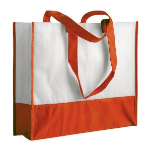 Shopper avec soufflet en TNT 80 g/m2, anses longues 3