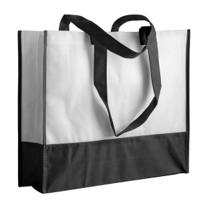 Shopper avec soufflet en TNT 80 g/m2, anses longues 7