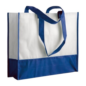Shopper avec soufflet en TNT 80 g/m2, anses longues 2