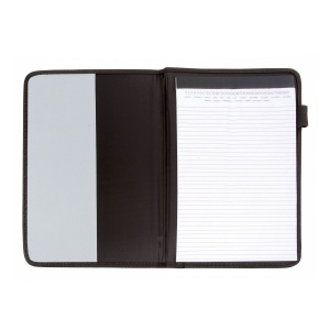 Conférencier, porte-bloc A4, avec poche et passant pour stylo, bloc ligné inclus 8
