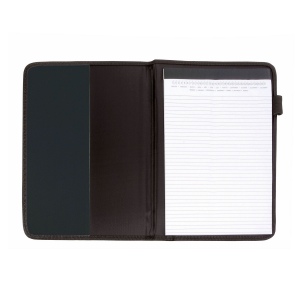 Conférencier, porte-bloc A4, avec poche et passant pour stylo, bloc ligné inclus 12