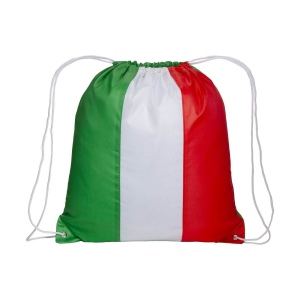Sac à dos tricolore en polyester 210T avec fermeture réglable à cordon et angles renforcés 3