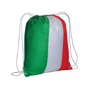 Sac à dos tricolore en polyester 210T avec fermeture réglable à cordon et angles renforcés 2