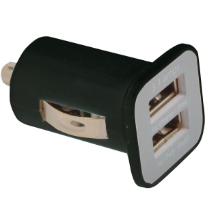 Micro chargeur USB de voiture, avec double porte USB. Input 12V, Output une porte de 5V/10 2