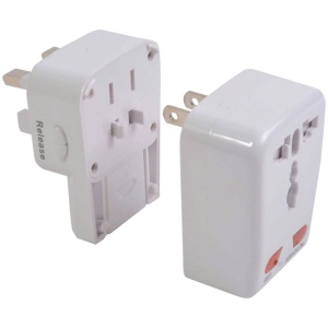 Adaptateur prise universelle avec entrée USB. Input 100-125V 6A ou 220-250V 6A. ATTENTION 3