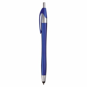 Stylo en plastique satiné avec stilet écran tactile 10