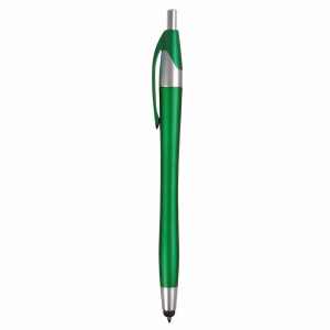 Stylo en plastique satiné avec stilet écran tactile 12