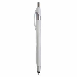 Stylo en plastique satiné avec stilet écran tactile 15