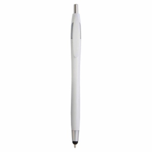 Stylo en plastique satiné avec stilet écran tactile 8