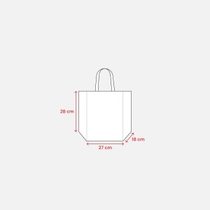 Shopper porte-bouteilles (6) en PP laminé 120g/m2, anses courtes en ruban 10