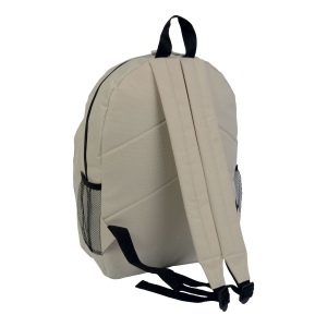 Sac à dos en polyester 600 D avec 6 poches dont 2 latérales en filet. Poche frontale 8