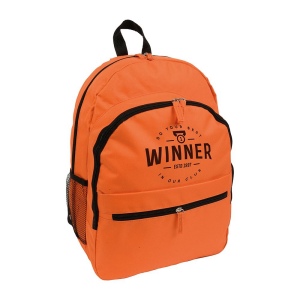 Sac à dos en polyester 600 D avec 6 poches dont 2 latérales en filet. Poche frontale 15