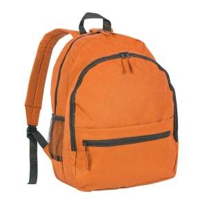 Sac à dos en polyester 600 D avec 6 poches dont 2 latérales en filet. Poche frontale 4