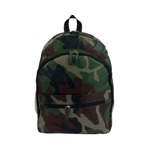 Sac à dos en polyester 600 D avec 6 poches dont 2 latérales en filet. Poche frontale 3