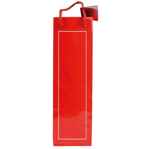 Shopper avec soufflet porte-bouteille en carte laminée 157 g/m2 avec renforcement au fond, 18