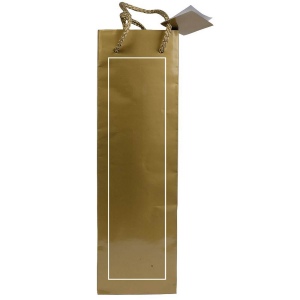 Shopper avec soufflet porte-bouteille en carte laminée 157 g/m2 avec renforcement au fond, 9