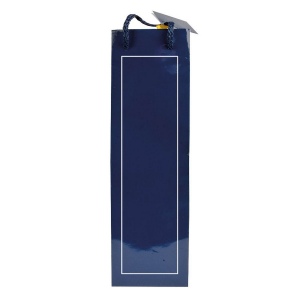 Shopper avec soufflet porte-bouteille en carte laminée 157 g/m2 avec renforcement au fond, 15