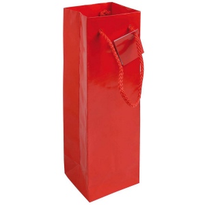 Shopper avec soufflet porte-bouteille en carte laminée 157 g/m2 avec renforcement au fond, 5