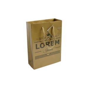 Shopper avec soufflet en carte laminée 157 g/m2 avec renforcement à la base, anses en cord 8