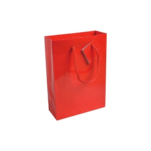 Shopper avec soufflet en carte laminée 157 g/m2 avec renforcement à la base, anses en cord 5