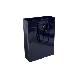 Shopper avec soufflet en carte laminée 157 g/m2 avec renforcement à la base, anses en cord 4