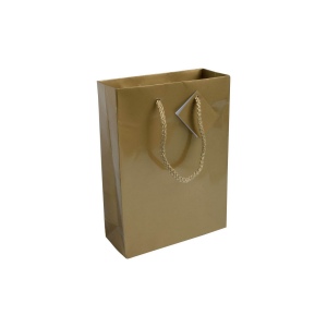Shopper avec soufflet en carte laminée 157 g/m2 avec renforcement à la base, anses en cord 2