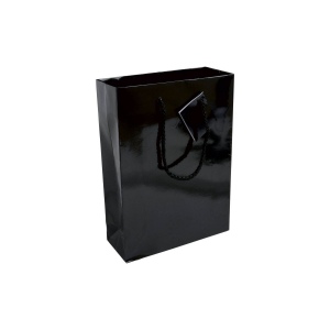 Shopper avec soufflet en carte laminée 157 g/m2 avec renforcement à la base, anses en cord 6