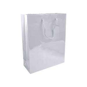 Shopper avec soufflet en papier laminé 157 g/m2 avec renforcement au fond, anses en corde 7