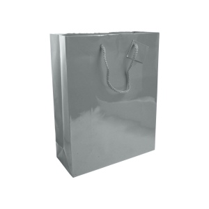 Shopper avec soufflet en papier laminé 157 g/m2 avec renforcement au fond, anses en corde 3