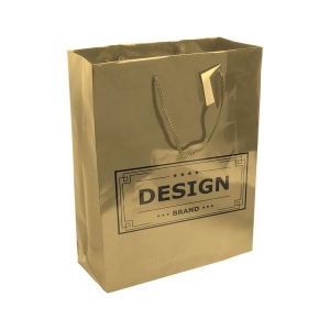 Shopper avec soufflet en papier laminé 157 g/m2 avec renforcement au fond, anses en corde 8