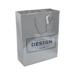 Shopper avec soufflet en papier laminé 157 g/m2 avec renforcement au fond, anses en corde 10