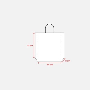Shopper avec soufflet en papier laminé 157 g/m2 avec renforcement au fond, anses en corde 13