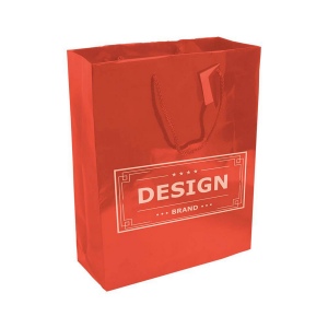 Shopper avec soufflet en papier laminé 157 g/m2 avec renforcement au fond, anses en corde 14