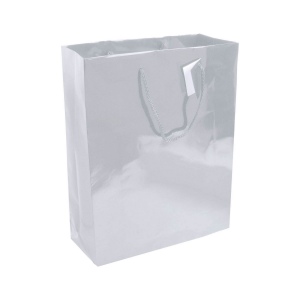 Shopper avec soufflet en papier laminé 157 g/m2 avec renforcement au fond, anses en corde 7