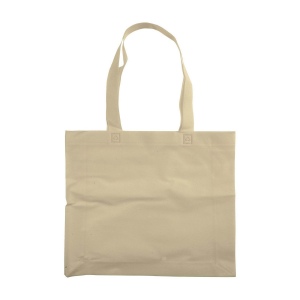 Shopper avec soufflet en TNT 80g/m2 thermosoudé, anses longues 12