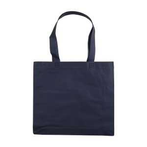 Shopper avec soufflet en TNT 80g/m2 thermosoudé, anses longues 22