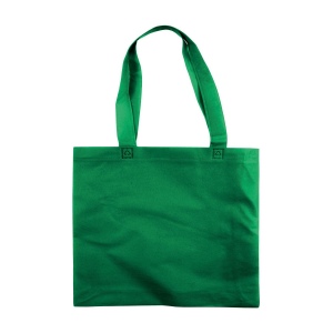 Shopper avec soufflet en TNT 80g/m2 thermosoudé, anses longues 24
