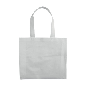 Shopper avec soufflet en TNT 80g/m2 thermosoudé, anses longues 30