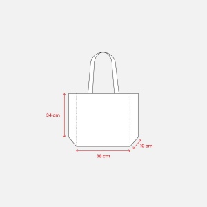 Shopper avec soufflet en TNT 80g/m2 thermosoudé, anses longues 31