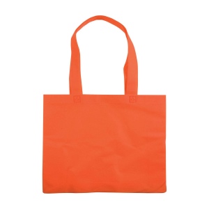 Shopper avec soufflet en TNT 80g/m2 thermosoudé, anses longues 18