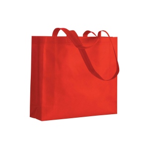 Shopper avec soufflet en TNT 80g/m2 thermosoudé, anses longues 9